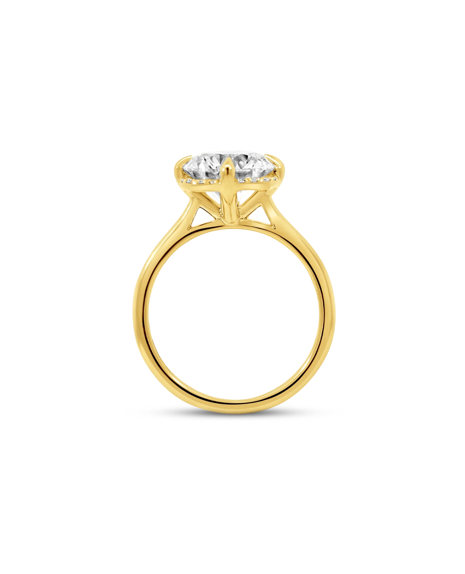 Hidden Halo Engagement Ring 3.00 Carat TW  Lab-Grown Diamond | 14kt Yellow Gold