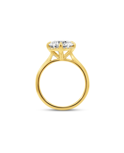 Hidden Halo Engagement Ring 3.00 Carat TW  Lab-Grown Diamond | 14kt Yellow Gold