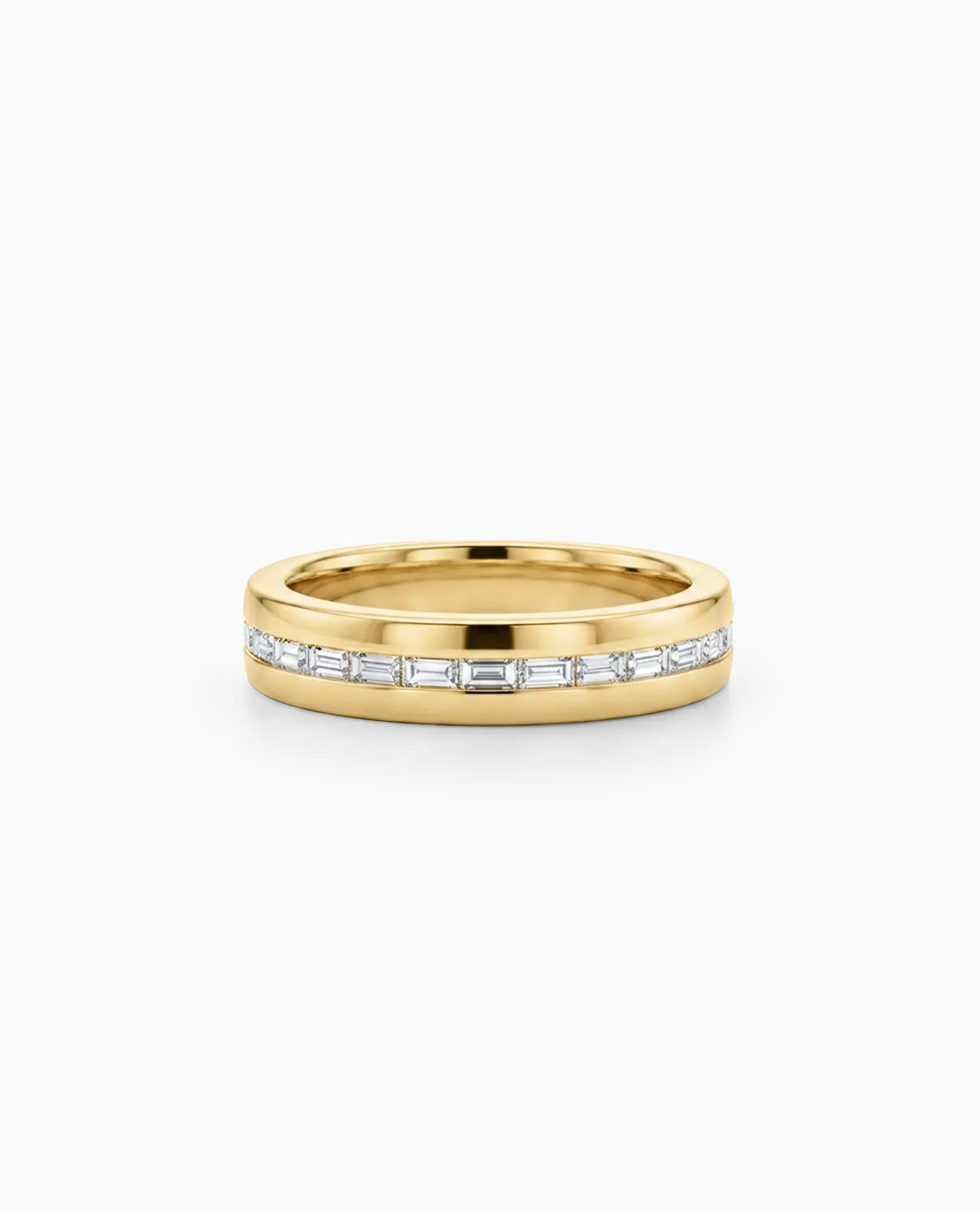 Mens Ring .40 Carat TW Lab-grown Baguette Diamonds | 14kt Yellow Gold