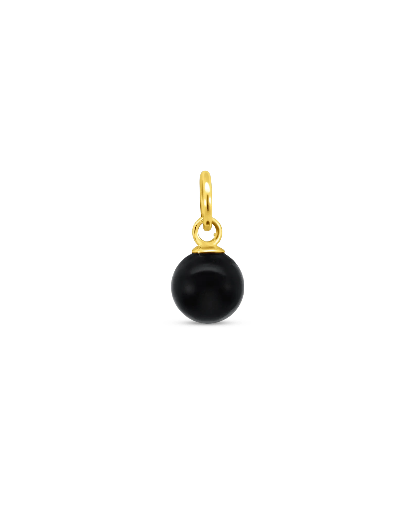 Onyx Earring Charm | 10kt Yellow Gold