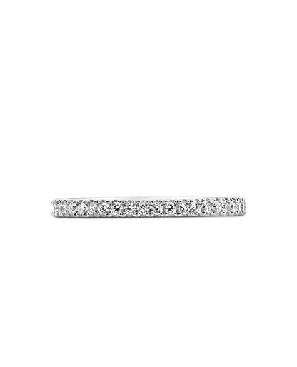 Pave Wedding band .33 Carat TW Lab-grown Diamond | 14kt White Gold
