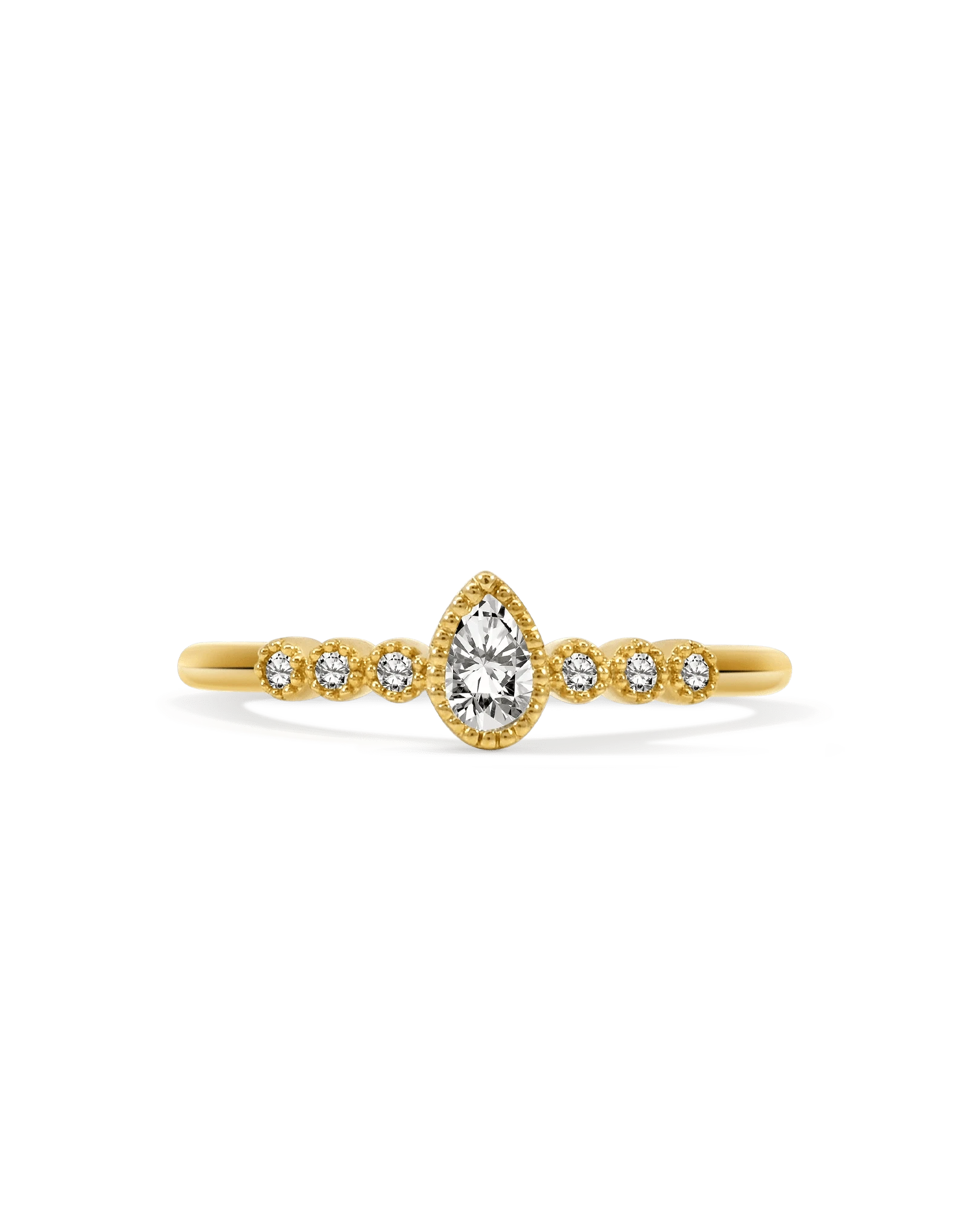 Pear Graduated Ring .20 Carat TW Diamond | 10kt Yellow Gold