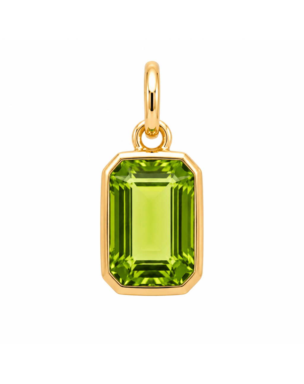 Peridot Pendant Charm | 10kt Yellow Gold