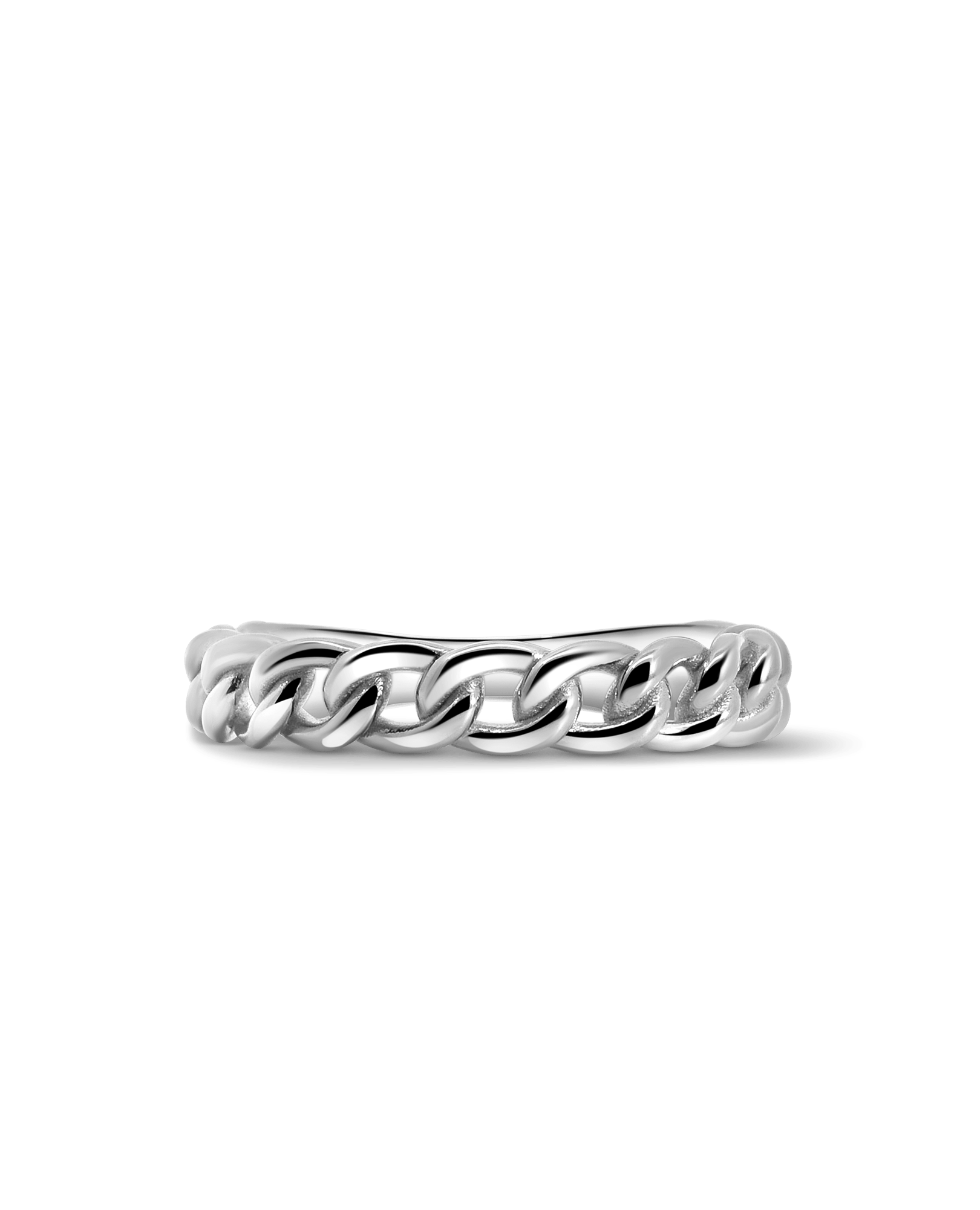 Petite Chain Link Ring | 10kt White Gold