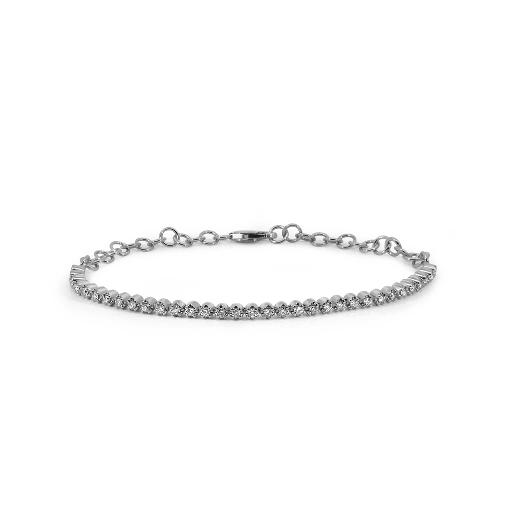 Petite Tennis Bracelet Carat TW Diamond 10kt White Gold – CELI