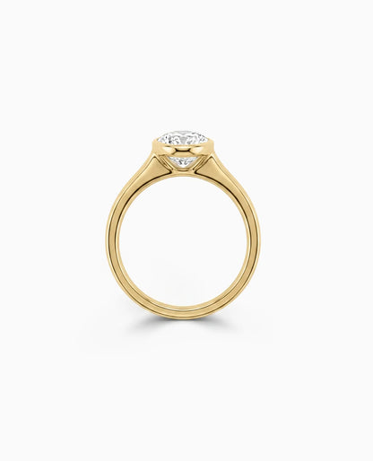 Pinky Ring 2.0 Carat TW Oval Lab-grown Diamond | 14kt Yellow Gold