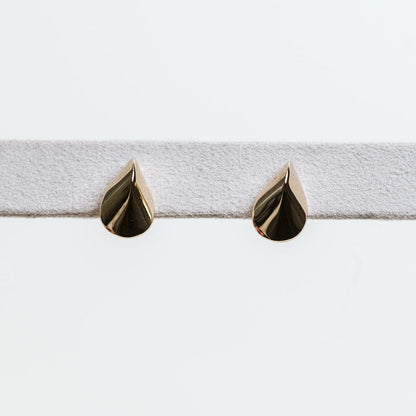 Puffed Teardrop Earring | 10KT Yellow Gold