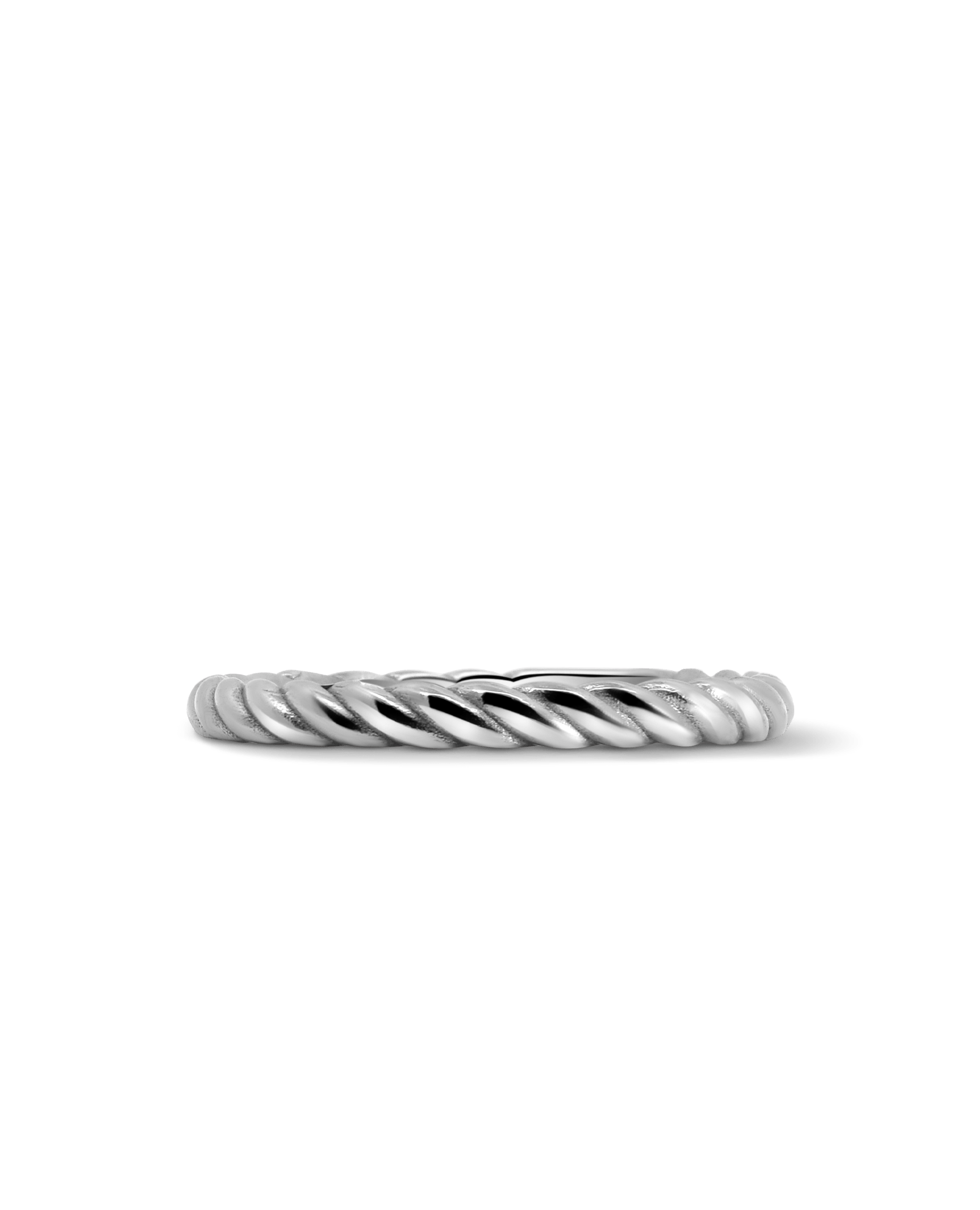 Rope Stacking Ring | 10kt White Gold