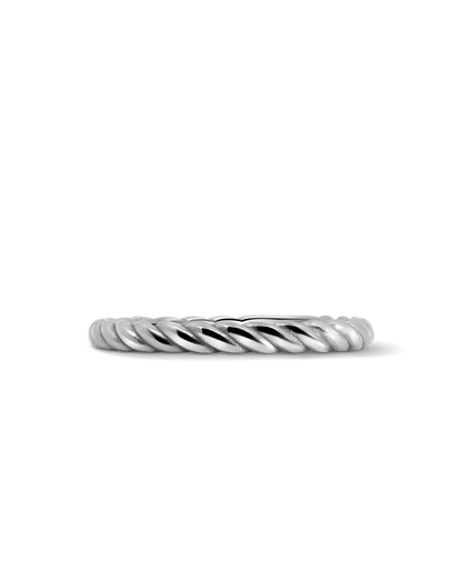 Rope Stacking Ring | 10kt White Gold