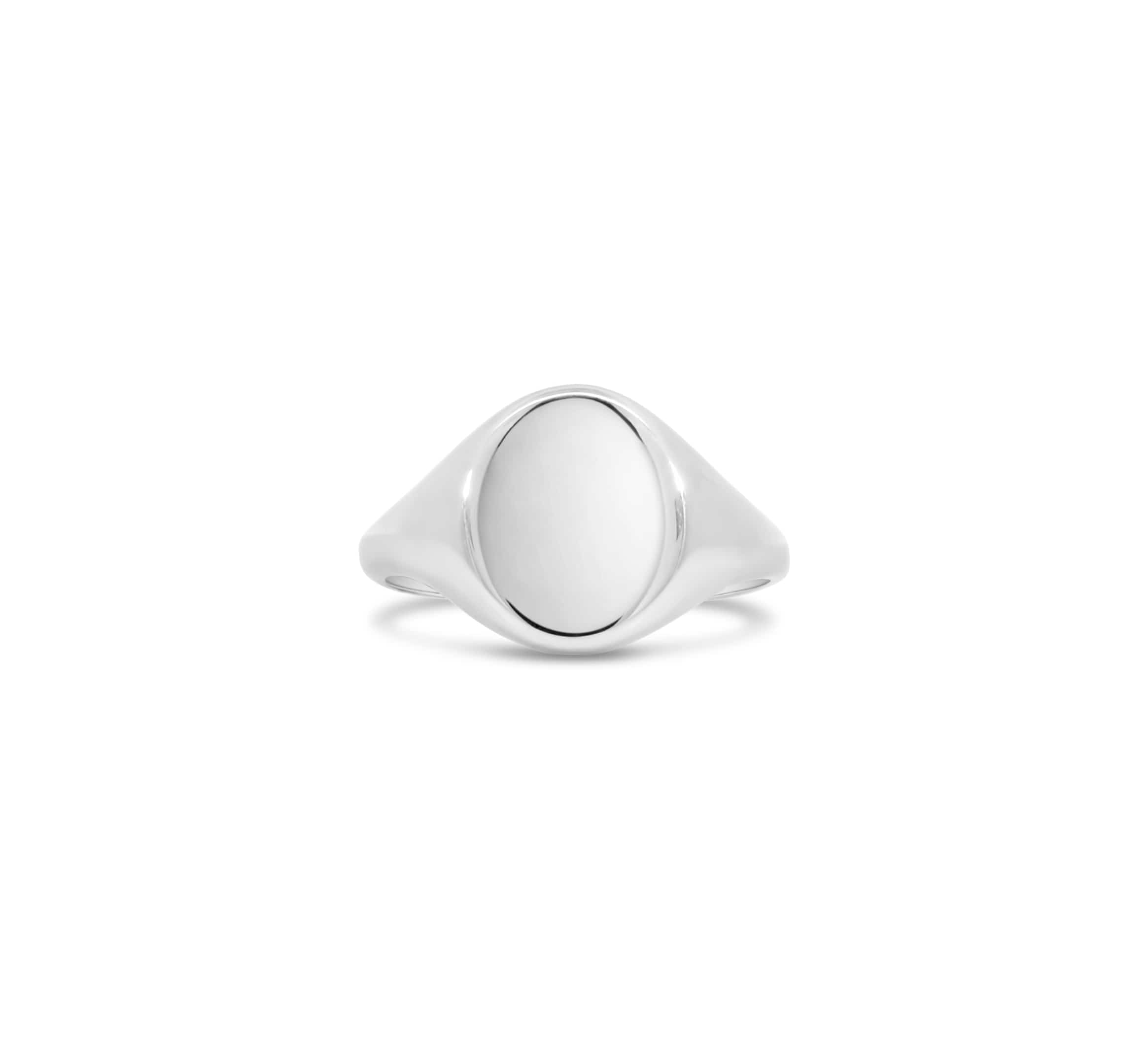 Signet Ring - 10kt White Gold