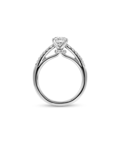 Solitaire Engagement Ring 1.25 Carat TW Round Brilliant Diamond | 14kt White Gold