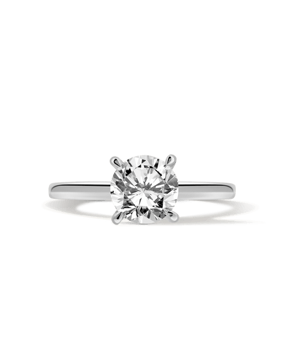 Solitaire Engagement Ring 1.33 Carat TW Lab-grown Round Brilliant Diamond | 14kt White Gold
