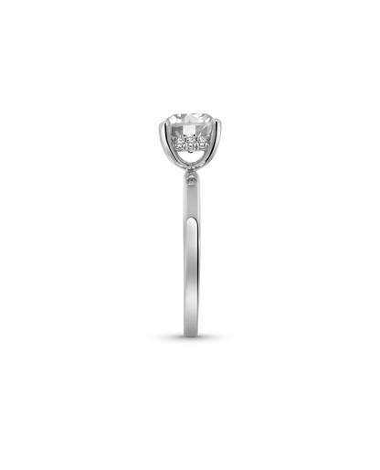 Solitaire Engagement Ring 1.33 Carat TW Lab-grown Round Brilliant Diamond | 14kt White Gold