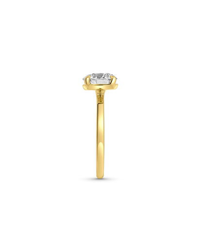Solitaire Engagement Ring 2.06 Carat Lab-grown Round Brilliant Diamond | 14kt Yellow Gold
