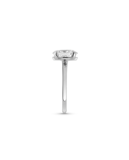 Solitaire Engagement Ring 2.06 Carat TW Lab-grown Oval Diamond | 14kt White Gold