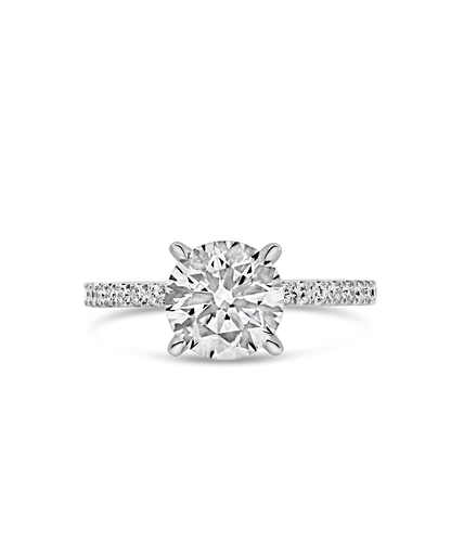 Solitaire Engagement Ring 2.45 Carat TW Lab-grown Round Brilliant Diamond | 14kt White Gold