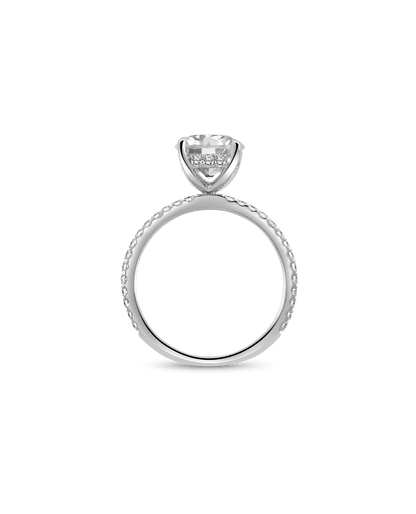 Solitaire Engagement Ring 2.45 Carat TW Lab-grown Round Brilliant Diamond | 14kt White Gold