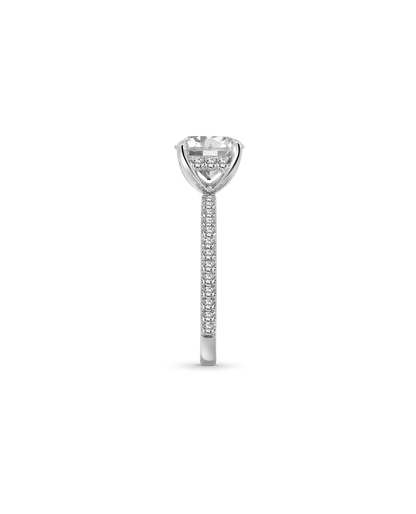 Solitaire Engagement Ring 2.45 Carat TW Lab-grown Round Brilliant Diamond | 14kt White Gold