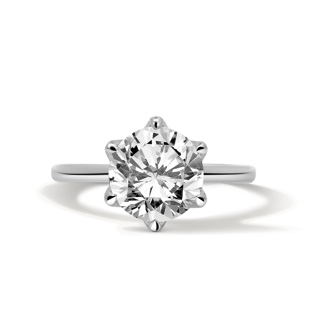 Solitaire Engagement Ring Carat Lab-grown Round Brilliant
