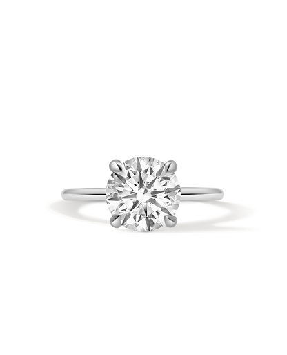 Solitaire Engagement Ring 3.03 Carat Lab-grown Round Brilliant Diamond | 14kt White Gold