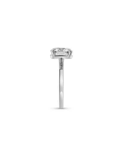 Solitaire Engagement Ring 3.03 Carat Lab-grown Round Brilliant Diamond | 14kt White Gold