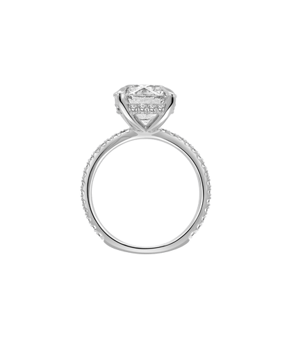 Solitaire Engagement Ring 4.46 Carat TW Lab-grown Round Brilliant Diamond | 14kt White Gold