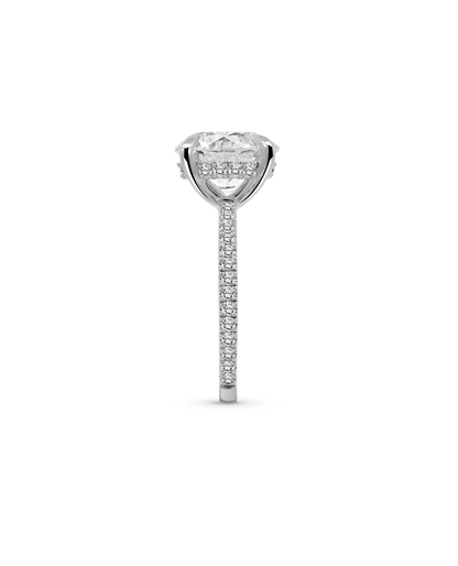 Solitaire Engagement Ring 4.46 Carat TW Lab-grown Round Brilliant Diamond | 14kt White Gold