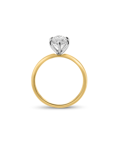 Solitaire Engagement Ring with 2.00 Carat Lab-Grown Marquise Diamond | 14kt Yellow Gold