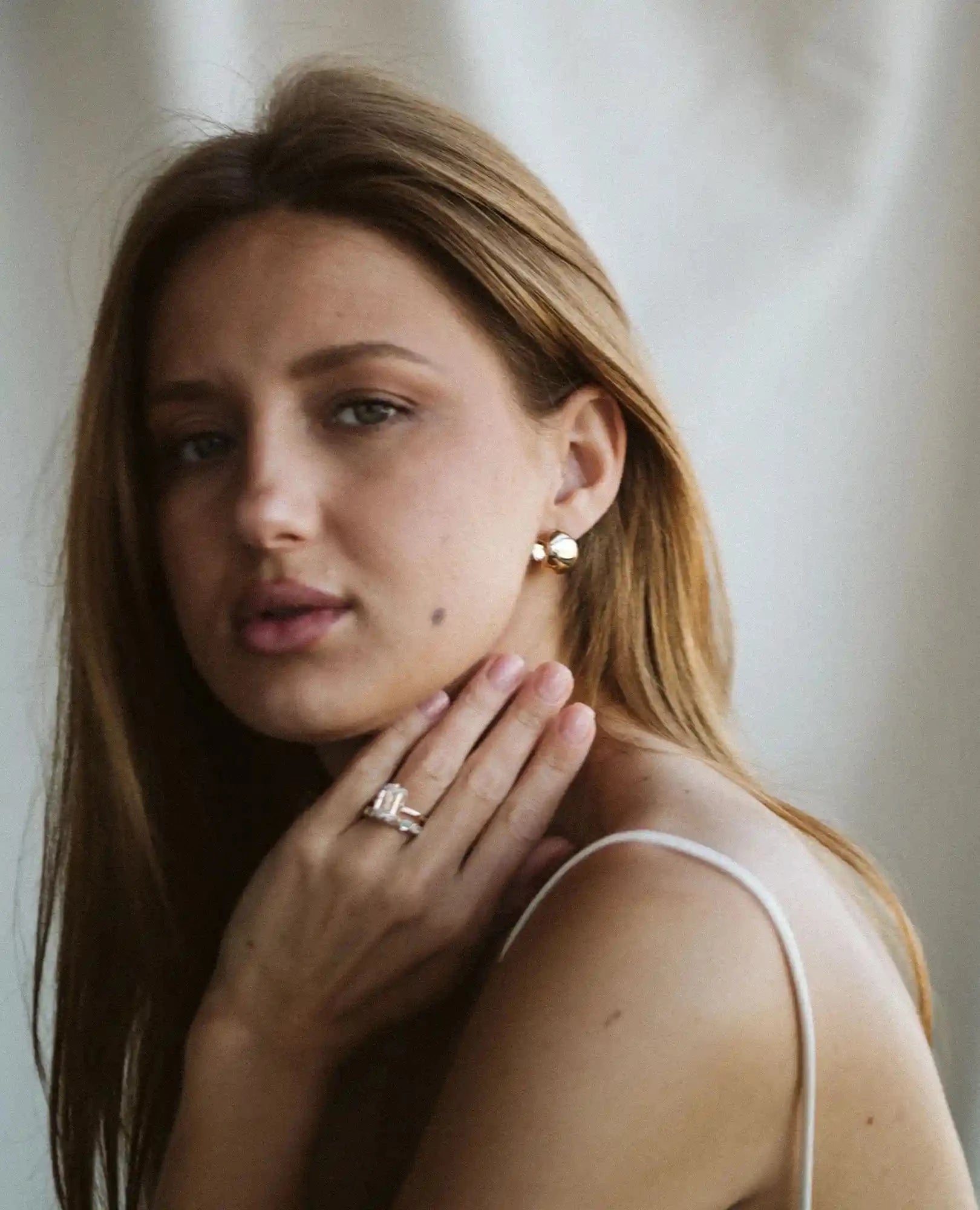 Sphere Hoop Earrings | 10kt Yellow Gold