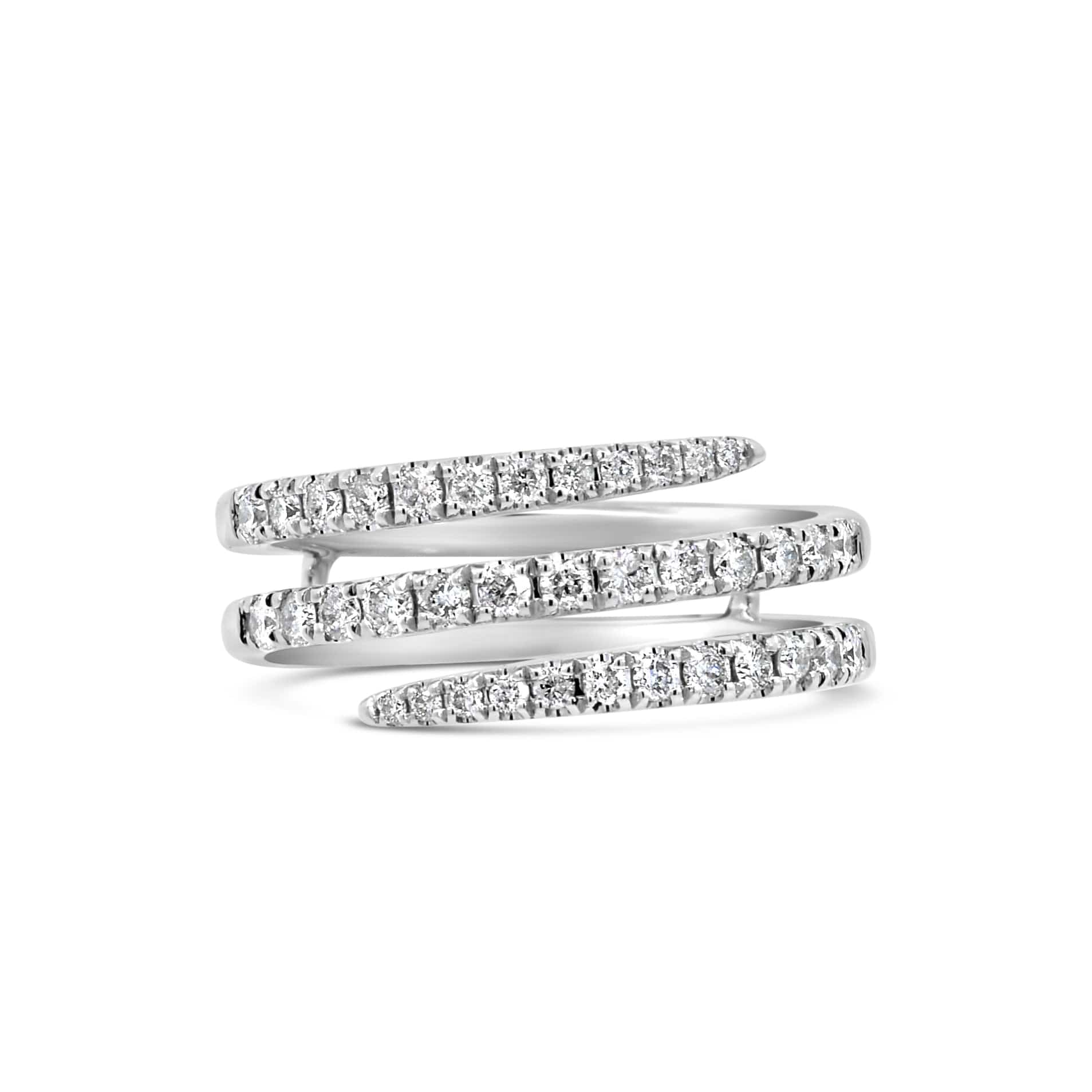 Spiral Bypass Diamond Ring .60 Carat TW |10kt White Gold