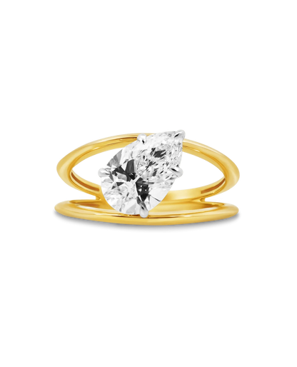 Split Shank Engagement Ring 2.00 Carat TW Lab-Grown Diamond | 14kt Yellow Gold