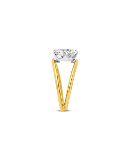 Split Shank Engagement Ring 2.00 Carat TW Lab-Grown Diamond | 14kt Yellow Gold