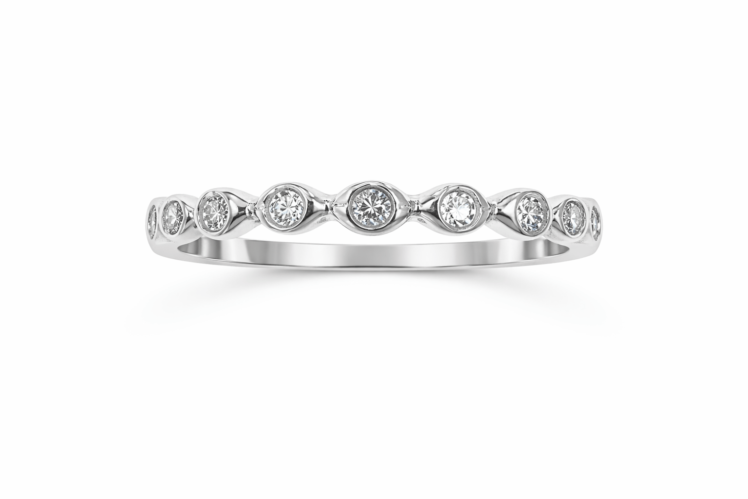 Stackable Diamond Ring .13 Carat TW | 10kt White Gold