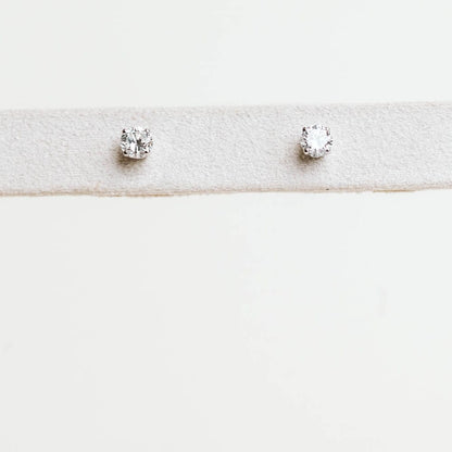 Stud Earrings Lab Grown Diamond | 14kt White Gold