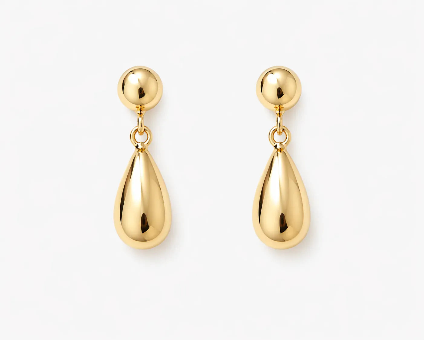 Teardrop Dangle Earrings | 10kt Yellow Gold