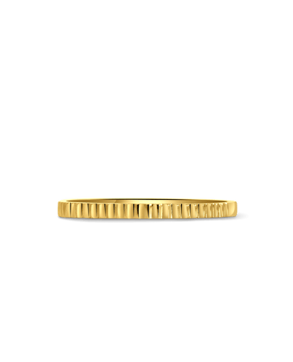 Textured Stacking Ring | 10kt Yellow Gold