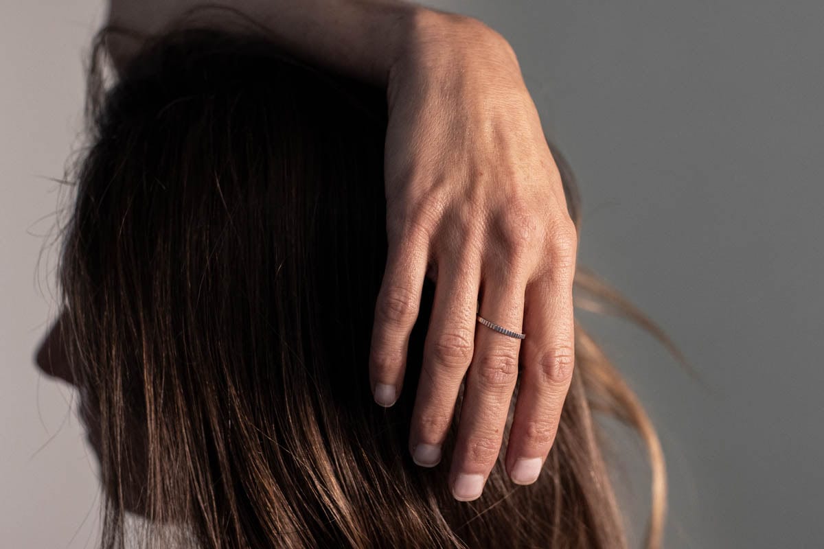 Textured Stacking Ring | 10kt Yellow Gold