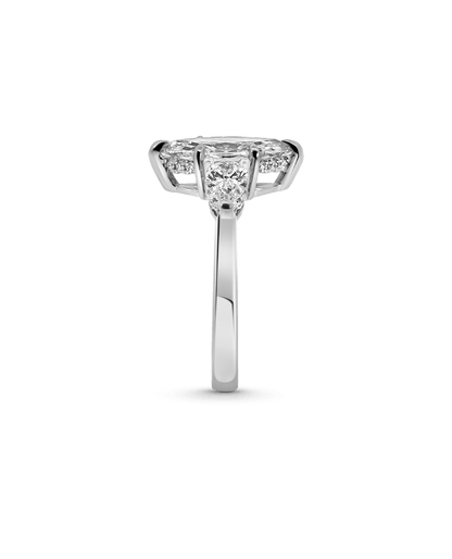 Three Stone Engagement Ring 2.22 Carat TW Lab-grown Marquise Diamond | 14kt White Gold