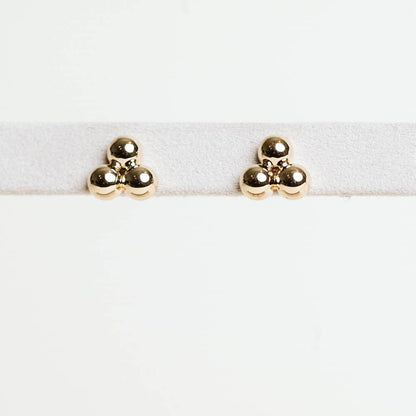 Trio Ball Earrings - 10KT Yellow Gold