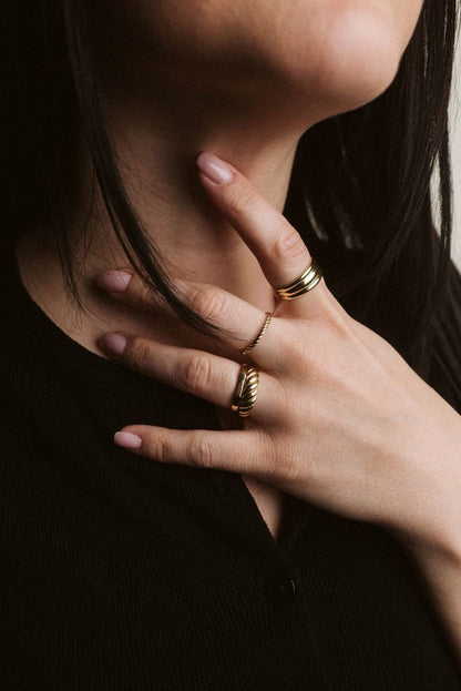 Triple Row Ring | 10kt Yellow Gold