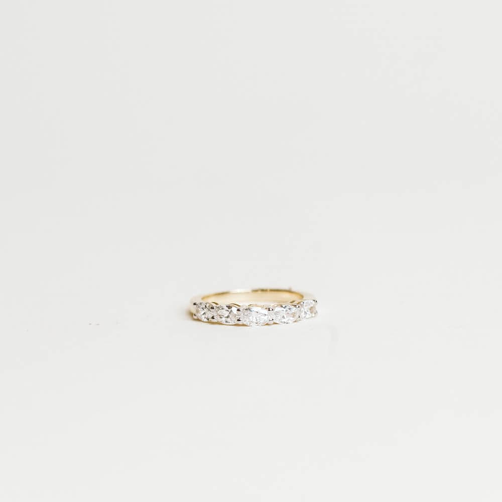Wedding band 1.0 Carat TW Lab Grown Marquise Cut Diamond | 10kt Yellow Gold