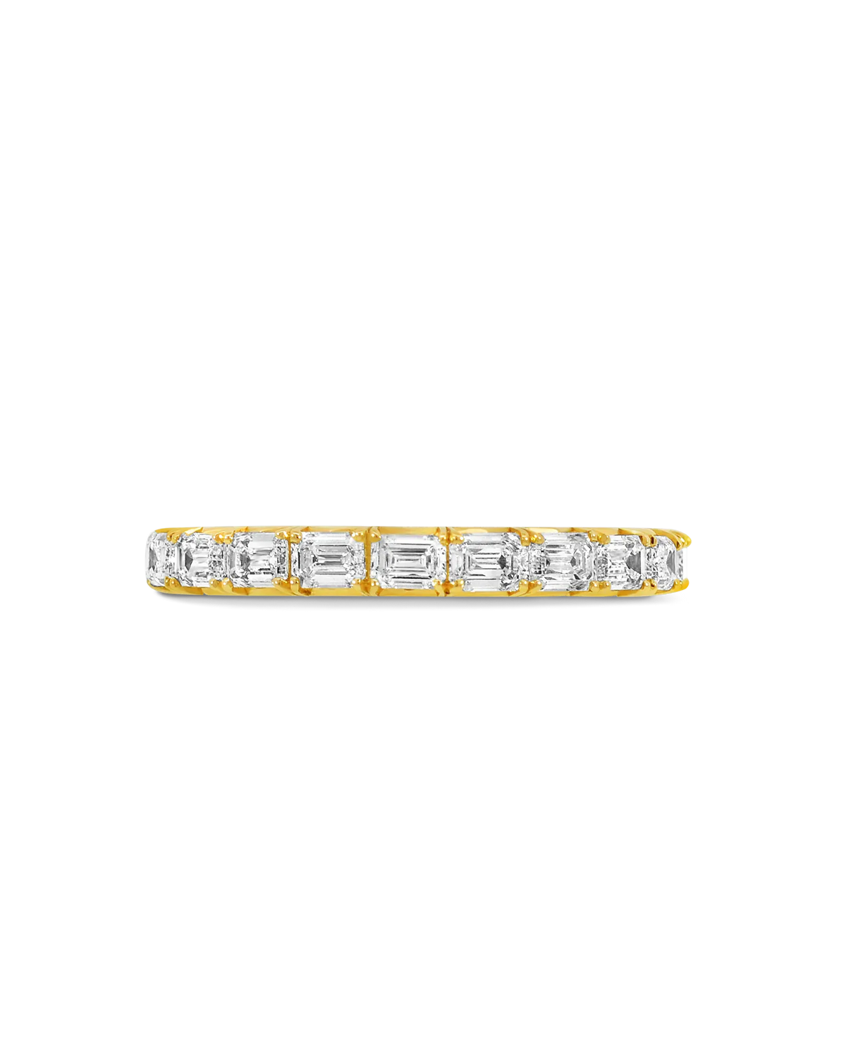 Wedding Band 1.20 Carat TW Lab-grown Emerald Cut Diamond | 14kt Yellow Gold