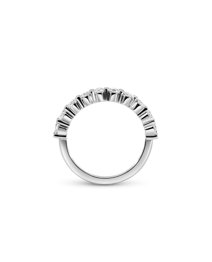 Wedding band 1.50 Carat TW Oval Diamond | 14kt White Gold