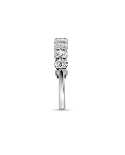 Wedding band 1.50 Carat TW Oval Diamond | 14kt White Gold