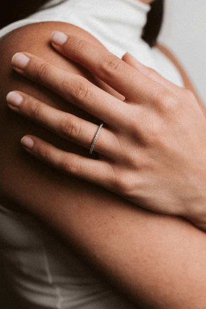 Wedding band .15 Carat TW Diamond | 14kt White Gold